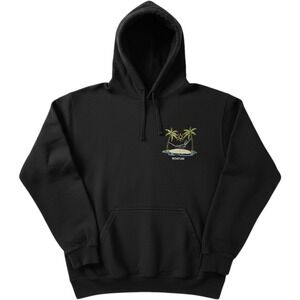 Pirana Joe Roatan Black Graphic Hoodie Mens Medium Tropical Island Souvenir